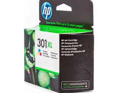 Cartouche hp 301xl jet d'encre ch564ee 3 couleurs cyan/magenta/jaune 330p