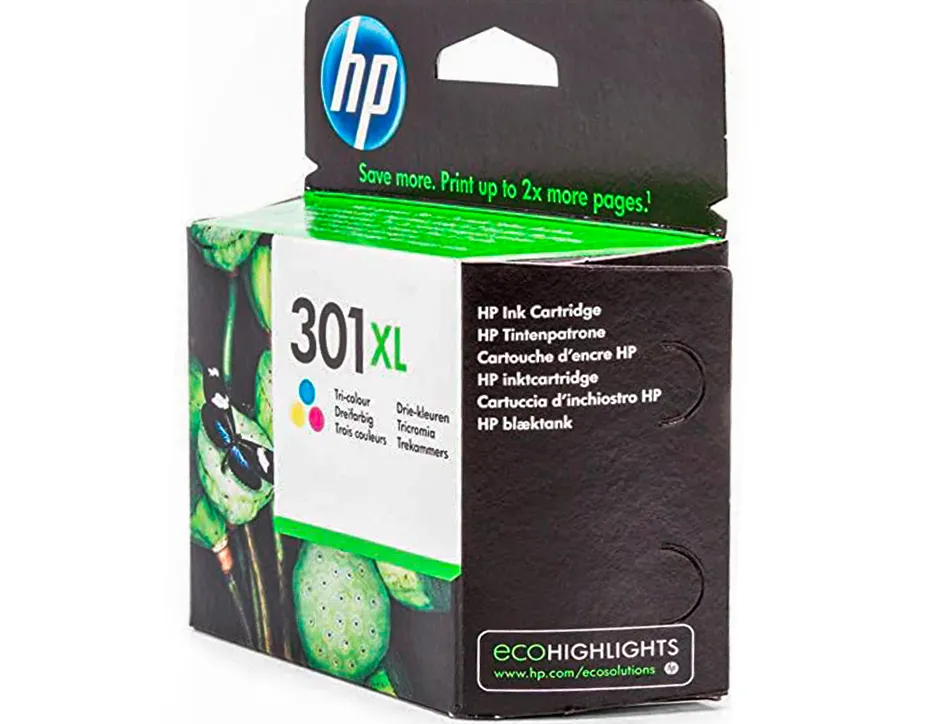 Cartouche hp 301xl jet d'encre ch564ee 3 couleurs cyan/magenta/jaune 330p