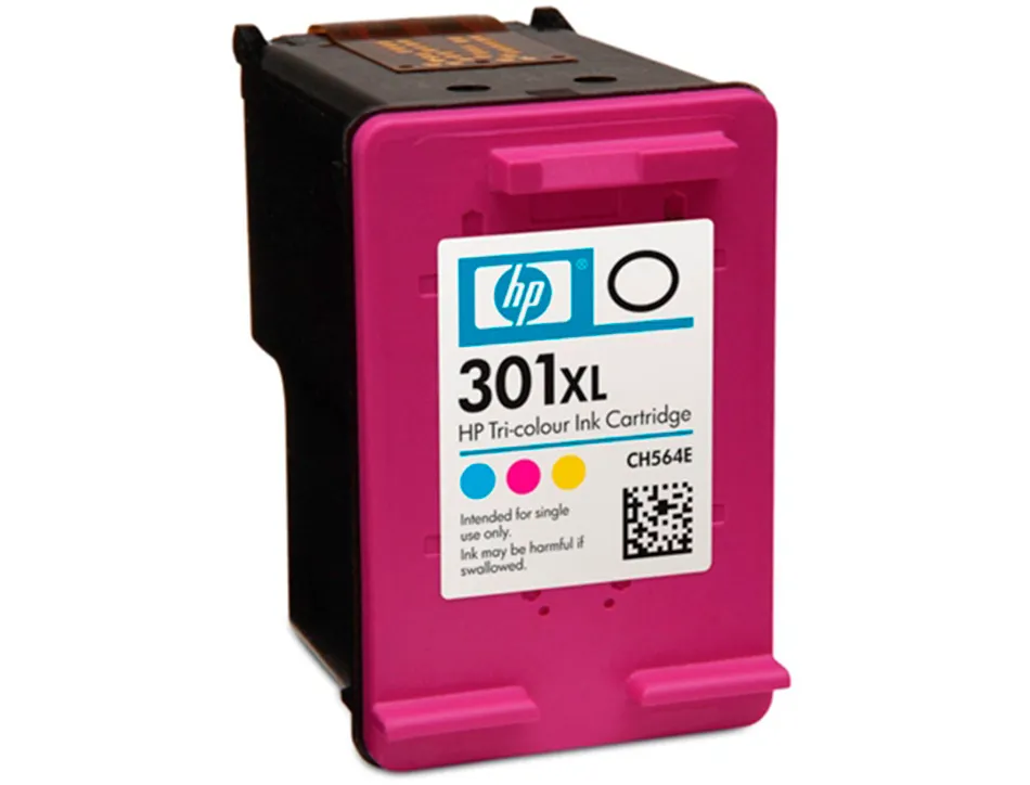 Cartouche hp 301xl jet d'encre ch564ee 3 couleurs cyan/magenta/jaune 330p