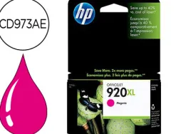Cartouche hp 920xl jet d'encre cd973ae couleur magenta haute capacité 700p