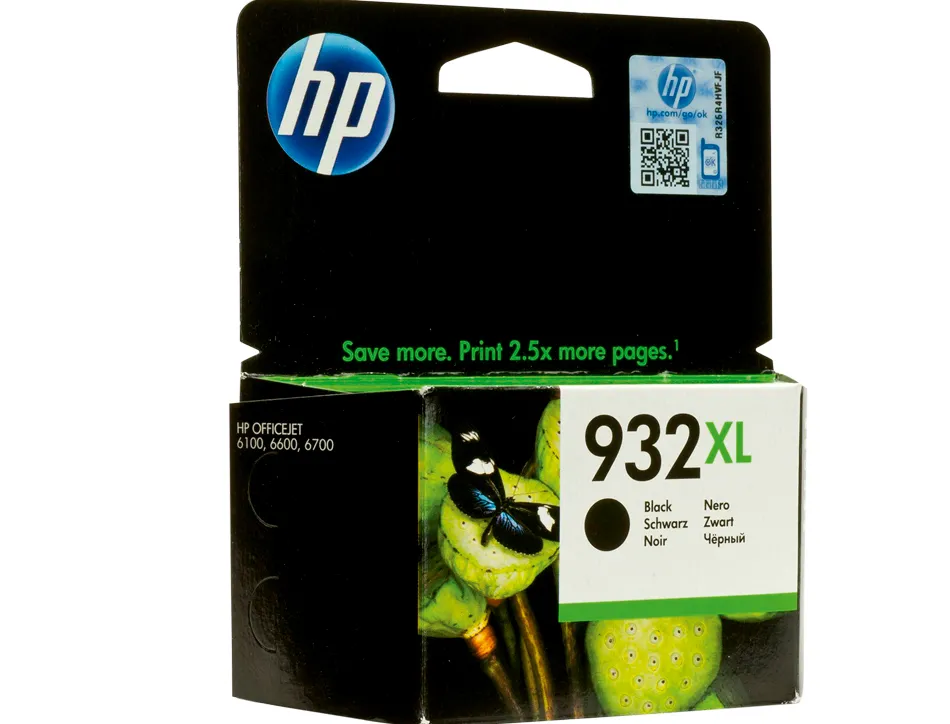 Cartouche hp 932xl jet d'encre cn053ae couleur noir 1000p