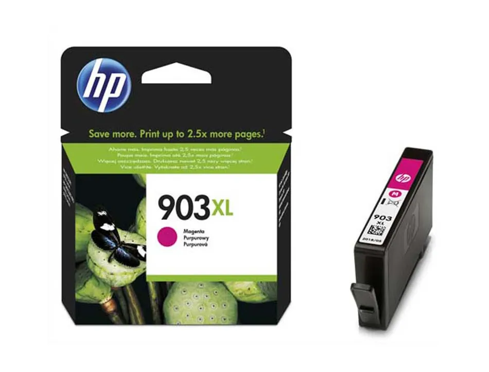 Cartouche hp 903xl jet d'encre t6m07ae couleur magenta 825p