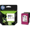 Cartouche hp 302xl jet d'encre fau67ae 3 couleurs cyan/magenta/jaune 330p
