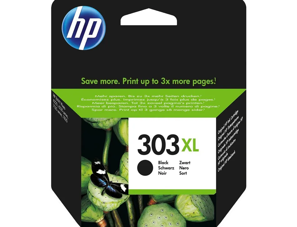 Cartouche hp 303xl jet d'encre envy photo 6230/7130/7830 couleur noir 600p
