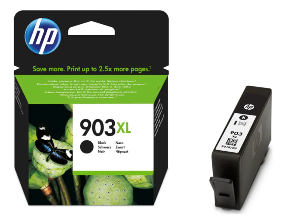 Cartouche hp 903xl jet d'encre t6m15ae couleur noir 800p