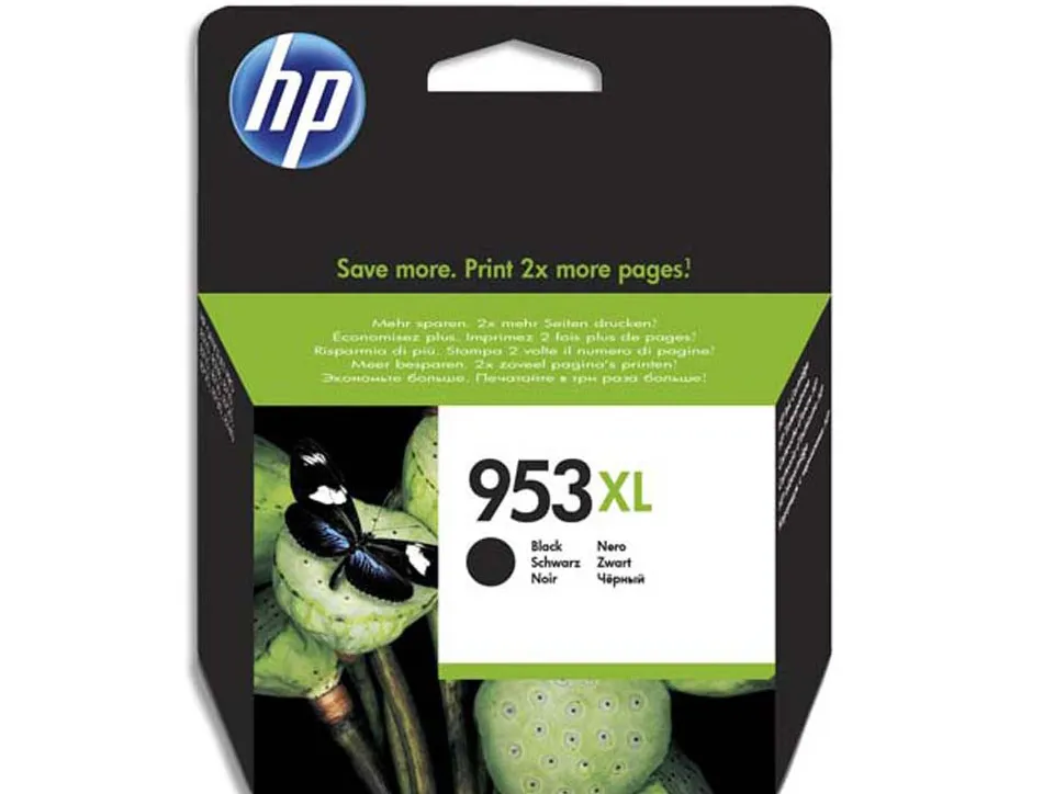 Cartouche hp 953xl jet d'encre l0s70ae couleur noir 2000p