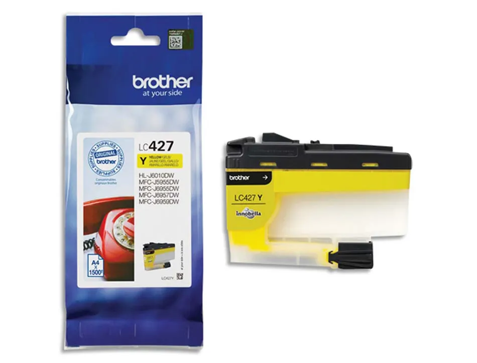 Cartouche jet d'encre brother lc427y 1500 page couleur jaune