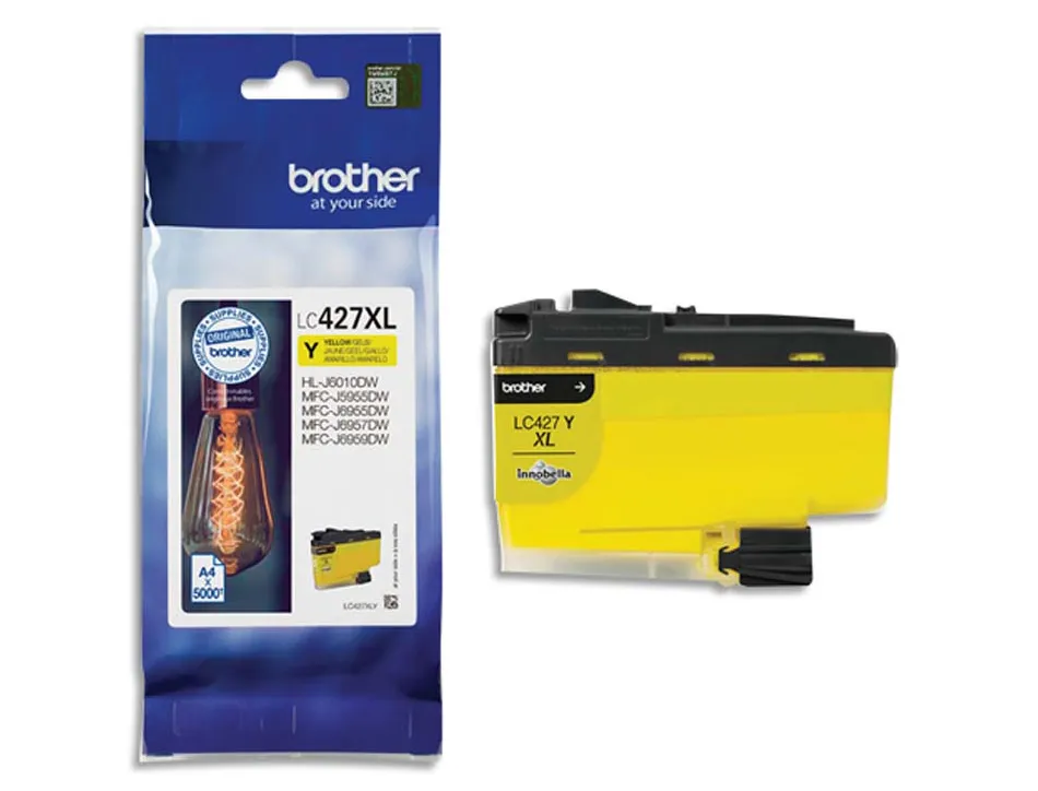Cartouche jet d'encre brother lc427xly 5000 pages couleur jaune