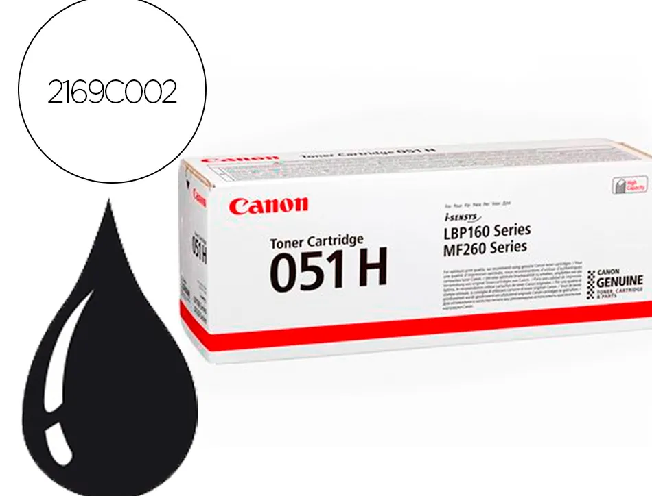 Cartouche laser canon crg 051h couleur noir 4100 pag