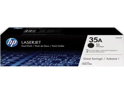 Cartouche laser hp cb435ad couleur noir bi- pack