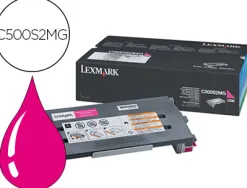 Cartouche lexmark c500/x500/x5 02 jet d'encre c500s2mg couleur magenta 1500p