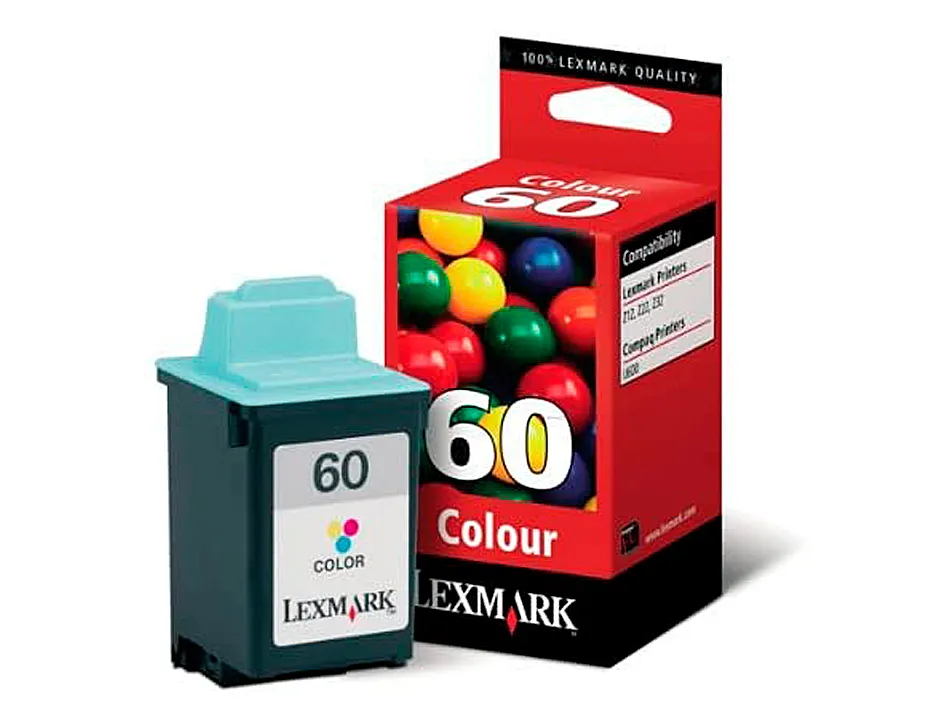 Cartouche lexmark jet d'encre 17g0060e 3 couleurs cyan magenta jaune