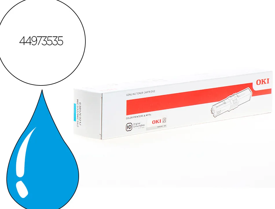 Cartouche oki mc332/c300series couleur cyan 1500 pag