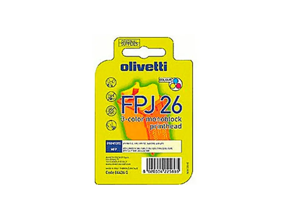 Cartouche olivetti jet d'encre 84436 3 couleurs cyan magenta jaune 150p