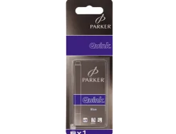 Cartouche parker quink longue encre bleue effaçable étui 5 unités