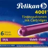 Cartouche pelikan courte standard violet étui 6 unités