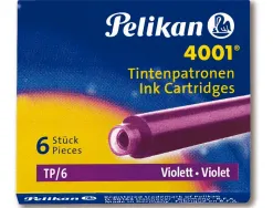 Cartouche pelikan courte standard violet étui 6 unités