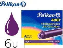 Cartouche pelikan courte standard violet étui 6 unités