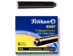 Cartouche pelikan courte standard noir étui 6 unités