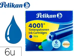 Cartouche pelikan courte standard bleu effaçable étui 6 unités