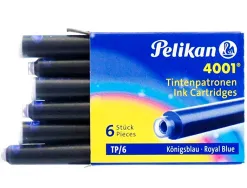 Cartouche pelikan courte standard bleu effaçable étui 6 unités