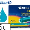 Cartouche pelikan courte standard turquoise étui 6 unités