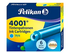 Cartouche pelikan courte standard turquoise étui 6 unités