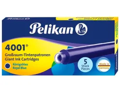 Cartouche pelikan longue standard encre bleue effaçable étui 5 unités