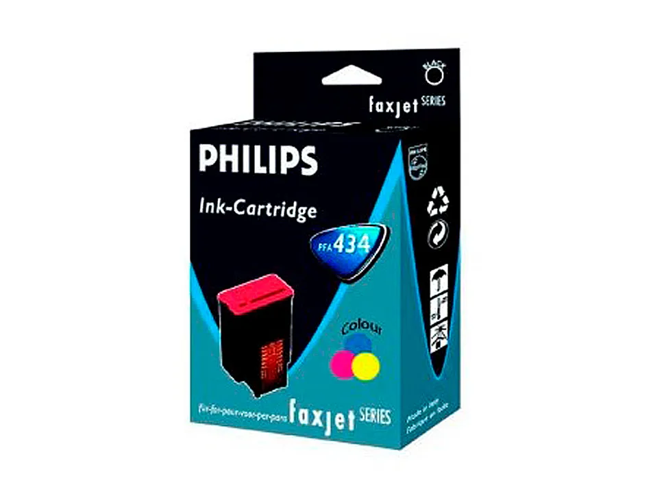 Cartouche philips jet d'encre pfa434 3 couleurs cyan magenta jaune 150p