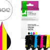 Cartouche q-connect jet d'encre compatible epson 603xl couleur noir/cyan/magenta/jaune pack