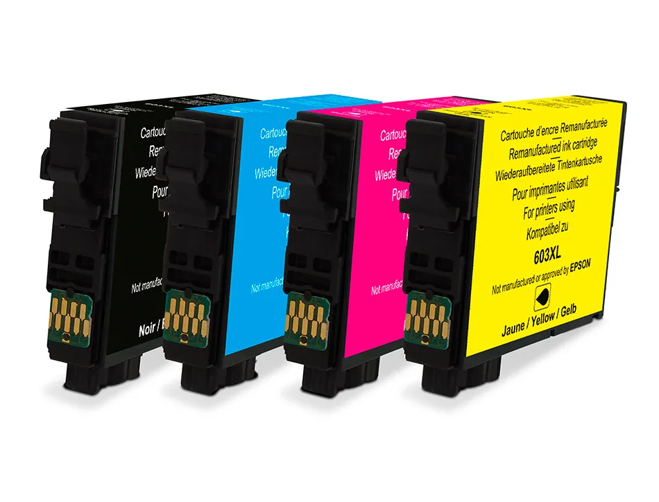 Cartouche q-connect jet d'encre compatible epson 603xl couleur noir/cyan/magenta/jaune pack