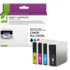 Cartouche q-connect jet d'encre compatible canon pgi-2500xl coloris noir/cyan/magenta/jaune pack