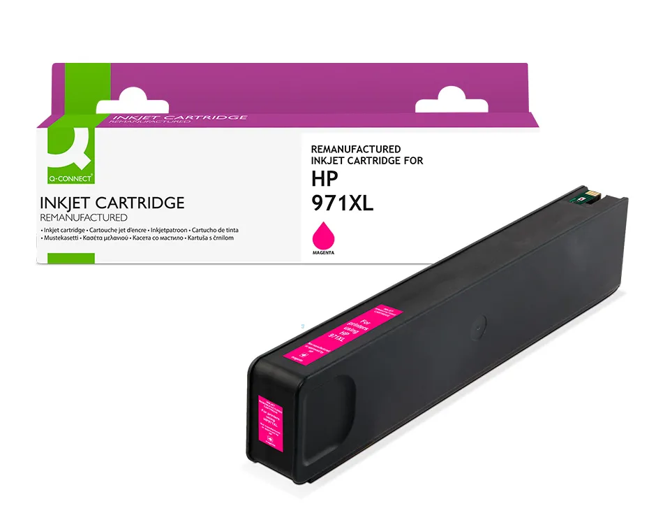 Cartouche q-connect jet d'encre compatible hp971xl 7200p coloris magenta