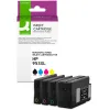 Cartouche q-connect jet d'encre compatible hp 953xl coloris noir/cyan/magenta/jaune pack