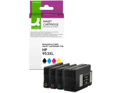 Cartouche q-connect jet d'encre compatible hp 953xl coloris noir/cyan/magenta/jaune pack