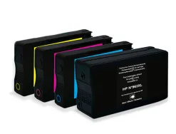 Cartouche q-connect jet d'encre compatible hp 963xl 2000p-1600p couleur noir/cyan/magenta/jaune pack