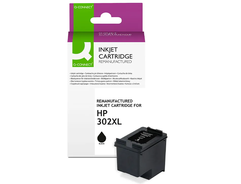 Cartouche q-connect jet d'encre compatible hp 302xl 700p couleur noir