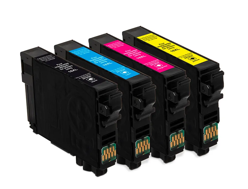 Cartouche q-connect jet d'encre compatible epson 16xl couleur noir/cyan/magenta/jaune pack