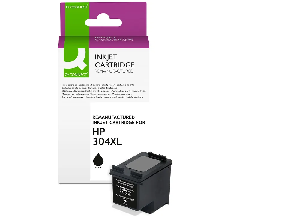 Cartouche q-connect jet d'encre compatible hp 304xl 700p couleur noir