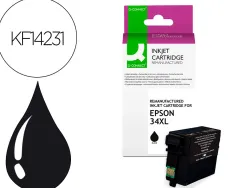 Cartouche q-connect jet d'encre compatible epson 34xl 1100p couleur noir