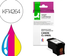 Cartouche q-connect jet d'encre compatible canon cl-546xl 400p couleur cyan/magenta/jaune