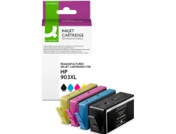 Cartouche q-connect jet d'encre compatible hp 903xl 850-970p couleur noir/cyan/magenta/jaune pack