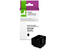 Cartouche q-connect jet d'encre compatible epson 202xl 550p couleur noir