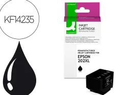 Cartouche q-connect jet d'encre compatible epson 202xl 550p couleur noir