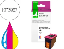 Cartouche q-connect jet d'encre compatible hp 901 400p couleur cyan/magenta/jaune