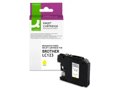 Cartouche q-connect jet d'encre compatible brother lc123 1000p coloris jaune