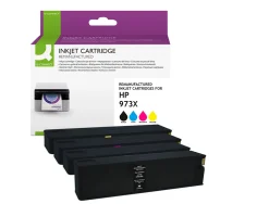 Cartouche q-connect jet d'encre compatible hp 973xl coloris noir/cyan/magenta/jaune pack