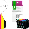 Cartouche q-connect jet d'encre compatible epson 35xl couleur noir/cyan/magenta/jaune pack
