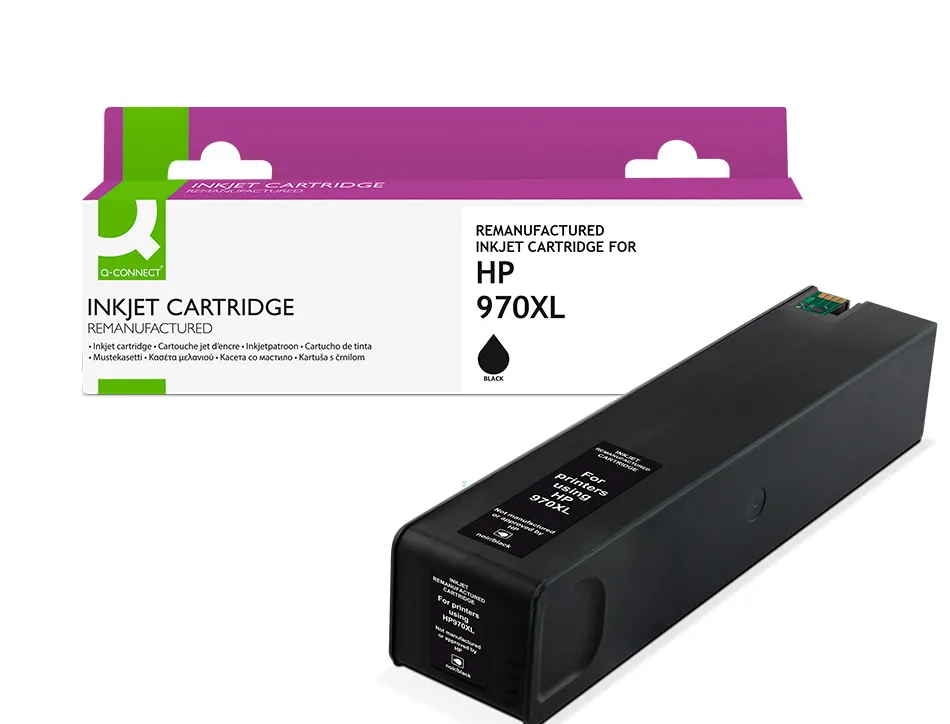 Cartouche q-connect jet d'encre compatible hp970xl 10530p coloris noir