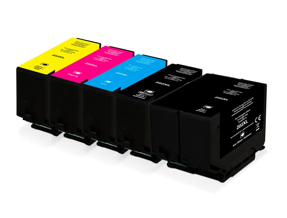 Cartouche q-connect jet d'encre compatible epson 202xl couleur noir/cyan/magenta/jaune pack